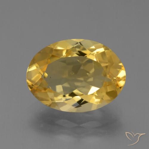 4.40ct Natural Medium Golden Citrine, Oval, VS