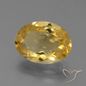 4.40 ct Golden Citrine Stone, Natural Citrine in Oval Facet Shape for Sale