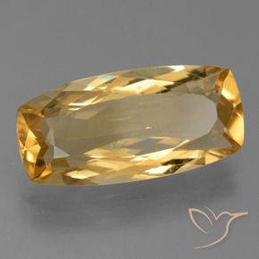 5.84 ct Golden Citrine Stone, Natural Citrine in Cushion-Cut Shape for Sale