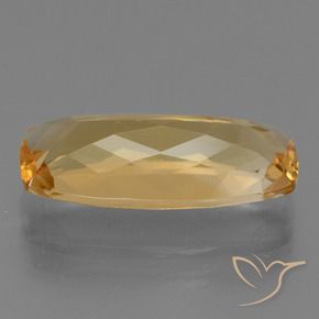 Citrine Gemstone in 17.8 x 8.6 mm Size for Sale, Citrine Stone in Deep Golden Orange Color