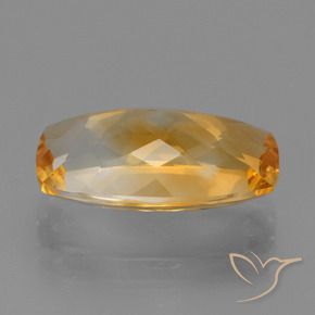 Citrine Gemstone in 15.7 x 9.1 mm Size for Sale, Citrine Stone in Dark Orange-Gold Color