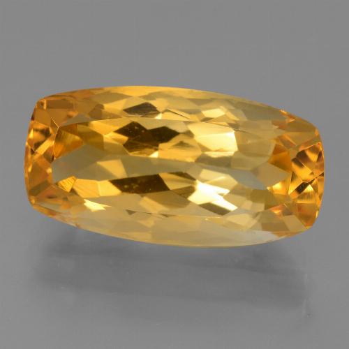 8.17 ct Golden Citrine Gemstone, Citrine Gem in Cushion-Cut Shape for Sale.