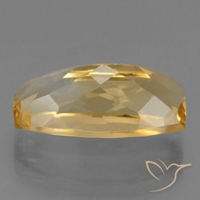 Citrine Gemstone in 17.3 x 9.2 mm Size for Sale, Citrine Stone in Deep Golden Orange Color