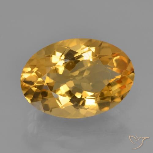 3.76ct Natural Medium-Dark Golden Citrine, Oval, VS
