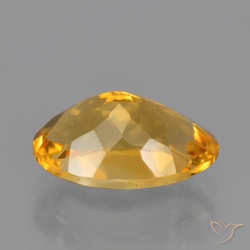 Citrine Gemstone in 13 x 9 mm (calibrated) Size for Sale, Citrine Stone in Medium-Dark Golden Color
