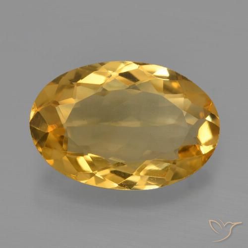 3.11ct Natural Deep Golden Orange Citrine, Oval, VVS
