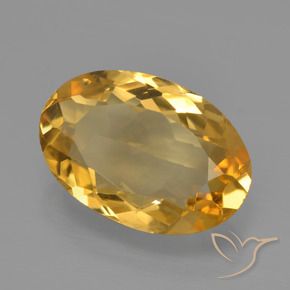 3.11 ct Golden Citrine Stone, Natural Citrine in Oval Facet Shape for Sale