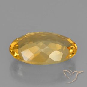 Citrine Gemstone in 12.7 x 8.5 mm Size for Sale, Citrine Stone in Deep Golden Orange Color