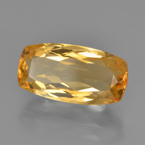 3.68 ct Golden Citrine Stone, Natural Citrine in Cushion-Cut Shape for Sale