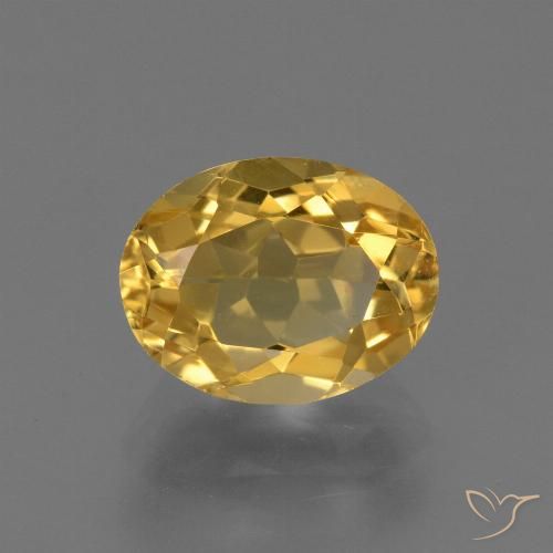2.77ct Natural Deep Golden Orange Citrine, Oval, VVS