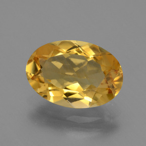 Deep Golden Orange Citrine Gem - 2.7ct Oval Facet (ID: 450756)