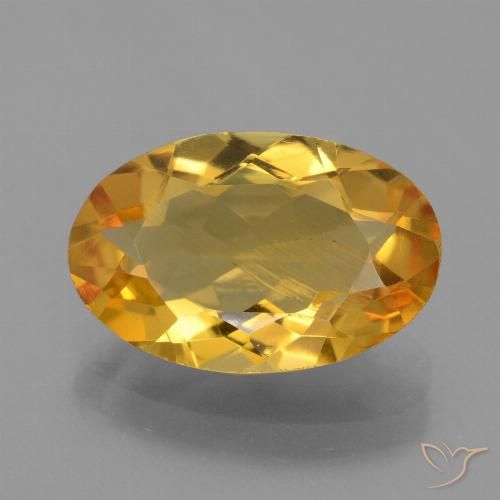 3.36ct Natural Deep Golden Orange Citrine, Oval, VS