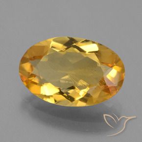 3.36 ct Golden Citrine Stone, Natural Citrine in Oval Facet Shape for Sale