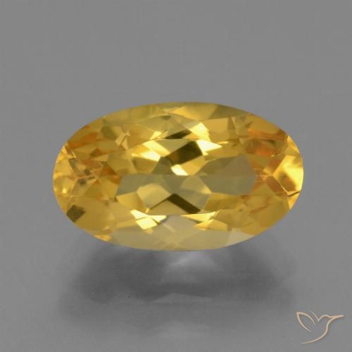 3.34ct Natural Deep Golden Orange Citrine, Oval, VVS-VS
