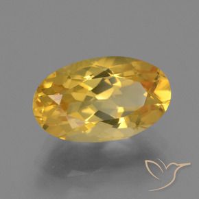 3.34 ct Golden Citrine Stone, Natural Citrine in Oval Facet Shape for Sale