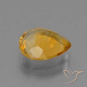 Citrine Gemstone in 11.1 x 10.4 mm Size for Sale, Citrine Stone in Medium-Dark Golden Color