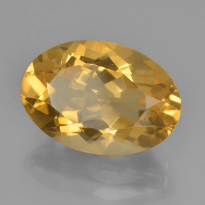 5.15 ct Golden Citrine Stone, Natural Citrine in Oval Facet Shape for Sale