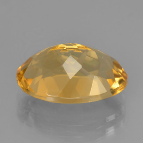Citrine Gemstone in 14 x 9.6 mm Size for Sale, Citrine Stone in Medium-Dark Golden Color