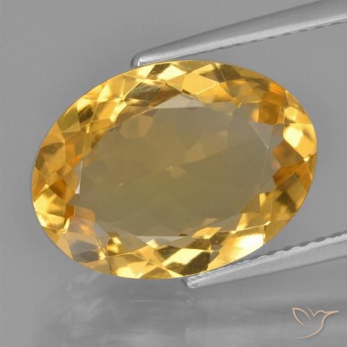 5.02ct Natural Deep Golden Orange Citrine, Oval, VVS-VS