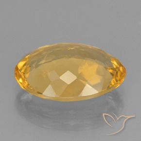 Citrine Gemstone in 14.4 x 10.6 mm Size for Sale, Citrine Stone in Deep Golden Orange Color