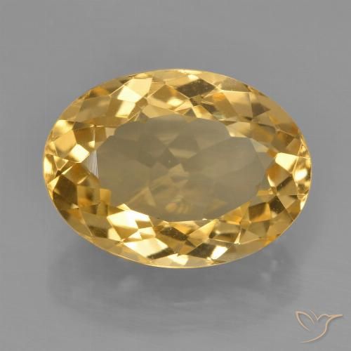 5.23ct Natural Deep Golden Orange Citrine, Oval, VVS