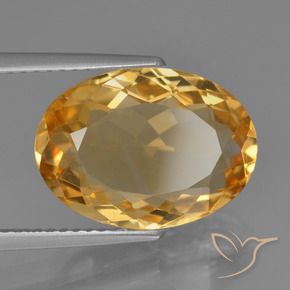 5.99 ct Golden Citrine Stone, Natural Citrine in Oval Facet Shape for Sale