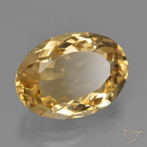 5.98 ct Golden Citrine Stone, Natural Citrine in Oval Facet Shape for Sale