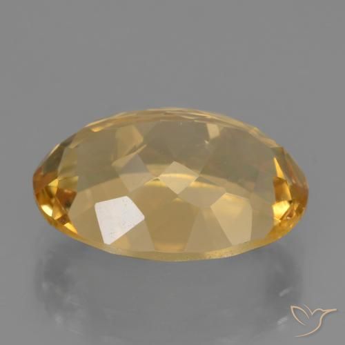 Citrine Gemstone in 14.2 x 10.3 mm Size for Sale, Citrine Stone in Medium-Dark Golden Color