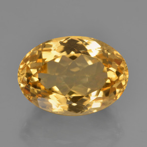 6.49 ct Golden Citrine Gemstone, Citrine Gem in Oval Facet Shape for Sale.