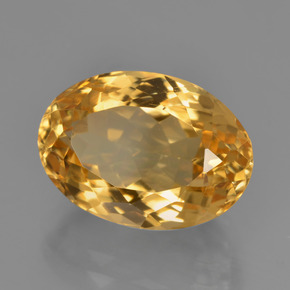 6.49 ct Golden Citrine Stone, Natural Citrine in Oval Facet Shape for Sale