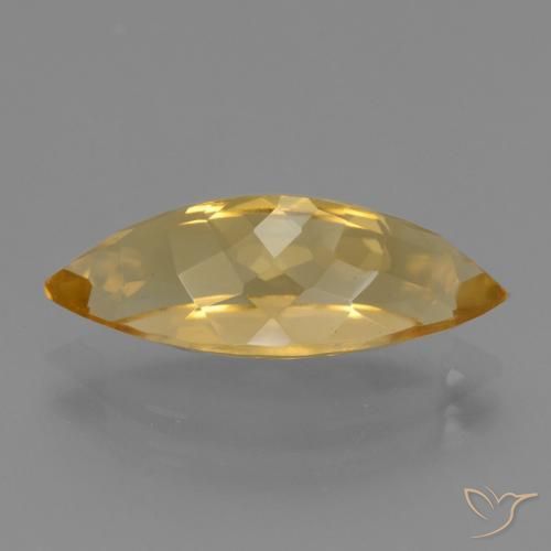 Citrine Gemstone in 19 x 8.3 mm Size for Sale, Citrine Stone in Deep Golden Orange Color