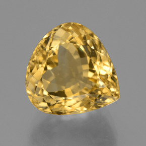 10.25 ct Golden Citrine Gemstone, Citrine Gem in Pear Facet Shape for Sale.