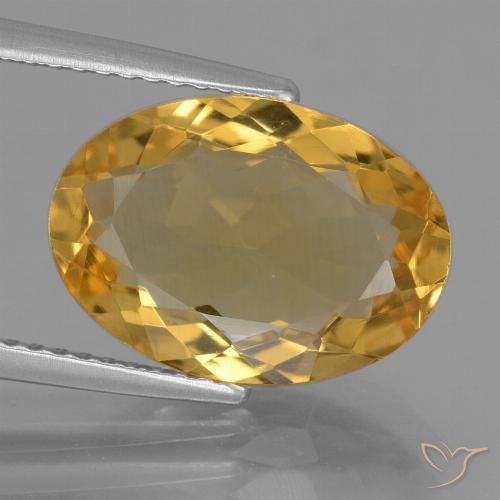 4.33ct Natural Dark Golden Citrine, Oval, VVS-VS