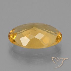 Citrine Gemstone in 14 x 10 mm (calibrated) Size for Sale, Citrine Stone in Dark Golden Color