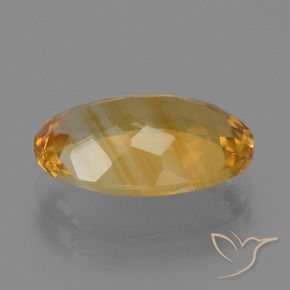 Citrine Gemstone in 13.9 x 9.5 mm Size for Sale, Citrine Stone in Deep Golden Orange Color