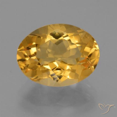 4.42ct Natural Deep Golden Orange Citrine, Oval, VS