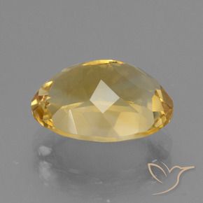 Citrine Gemstone in 12.7 x 10.1 mm Size for Sale, Citrine Stone in Medium-Light Golden Color