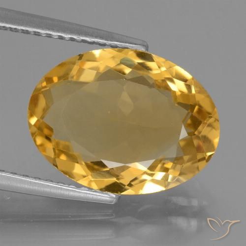 4.63ct Natural Dark Golden Citrine, Oval, VVS
