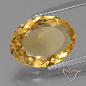 4.63 ct Golden Citrine Stone, Natural Citrine in Oval Facet Shape for Sale
