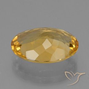 Citrine Gemstone in 13.8 x 10.3 mm Size for Sale, Citrine Stone in Dark Golden Color