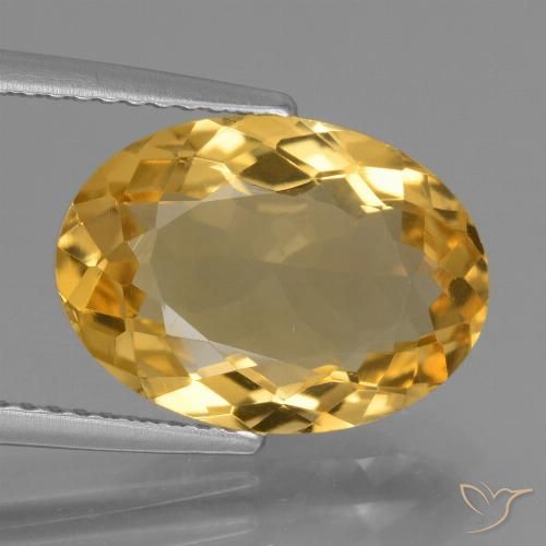 4.42ct Natural Dark Golden Citrine, Oval, VVS