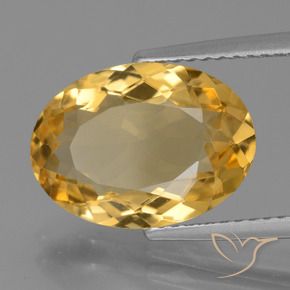 4.42 ct Golden Citrine Stone, Natural Citrine in Oval Facet Shape for Sale