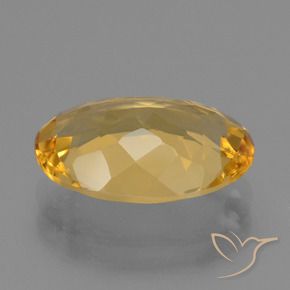 Citrine Gemstone in 14 x 10 mm (calibrated) Size for Sale, Citrine Stone in Dark Golden Color