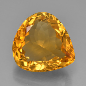 Dorado naranja intenso Citrina Gema - 4.7ct Corte en forma de pera (ID: 451428)