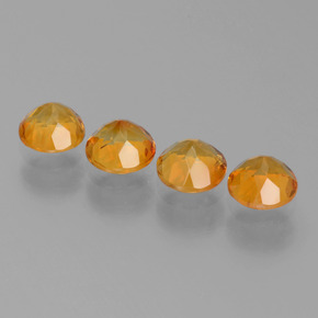 Citrine Gemstones in 5.1 mm Size for Sale, Citrine Stones in Yellow Golden Color