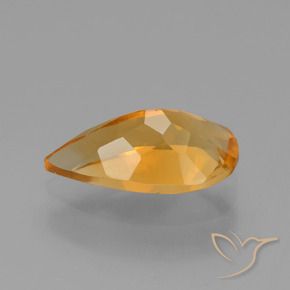 Citrine Gemstone in 13.6 x 7.6 mm Size for Sale, Citrine Stone in Orange-Gold Color