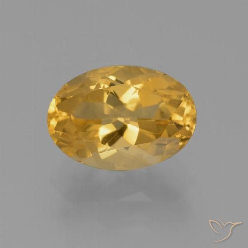 2.63ct Natural Medium-Dark Golden Citrine, Oval, VVS-VS