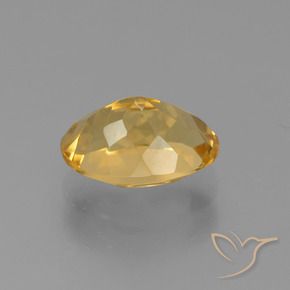 Citrine Gemstone in 10.7 x 7.5 mm Size for Sale, Citrine Stone in Medium-Dark Golden Color