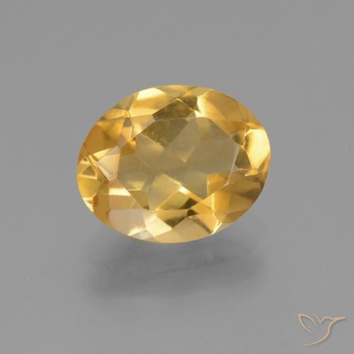 2.93ct Natural Deep Golden Orange Citrine, Oval, VVS-VS