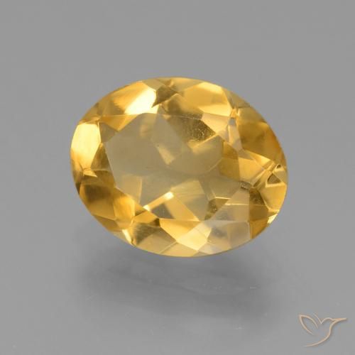2.93 ct Golden Citrine Stone, Natural Citrine in Oval Facet Shape for Sale